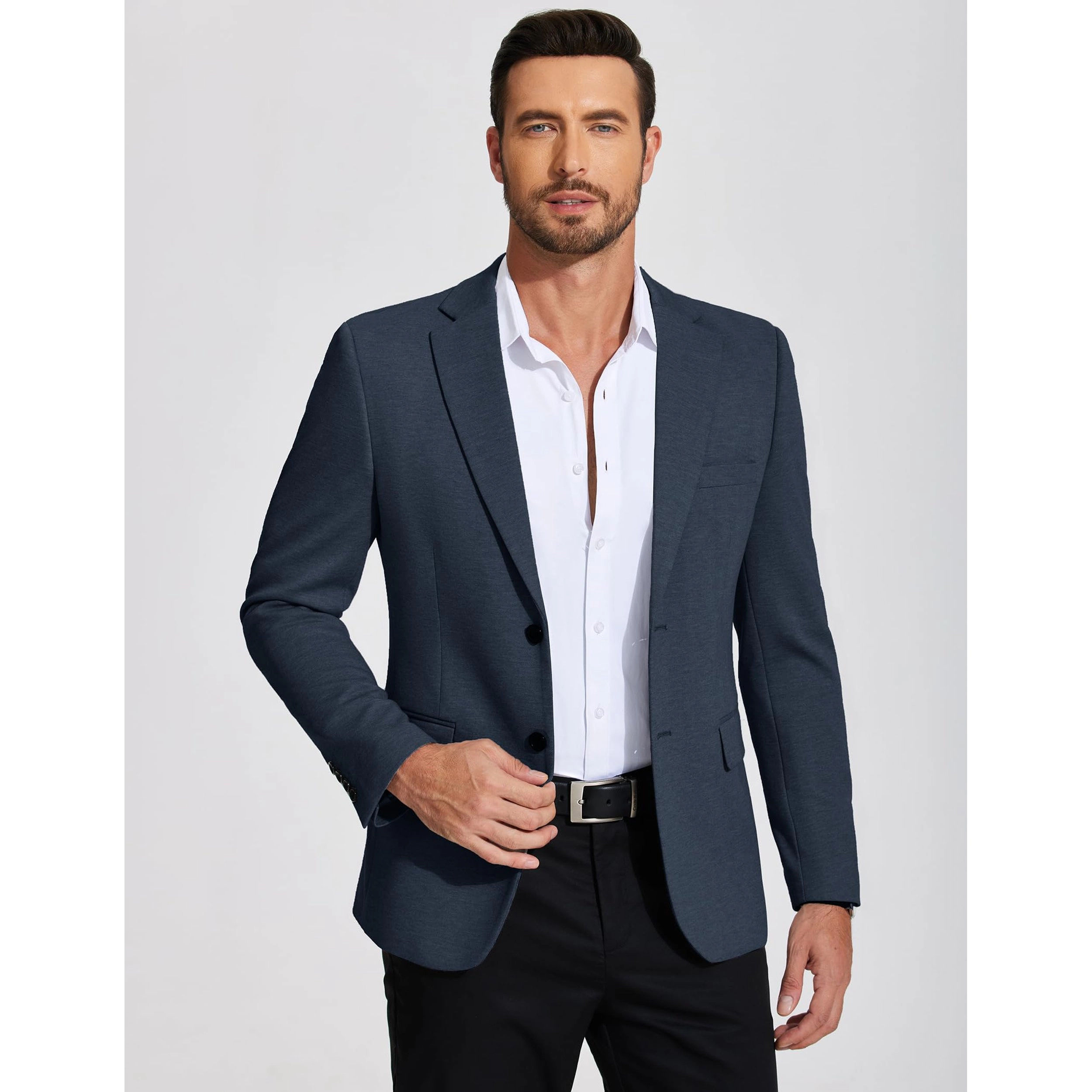 COOFANDY Men's Slim Fit Two Button Notch Lapel Casual Blazer Sport Coat Suit Jacket