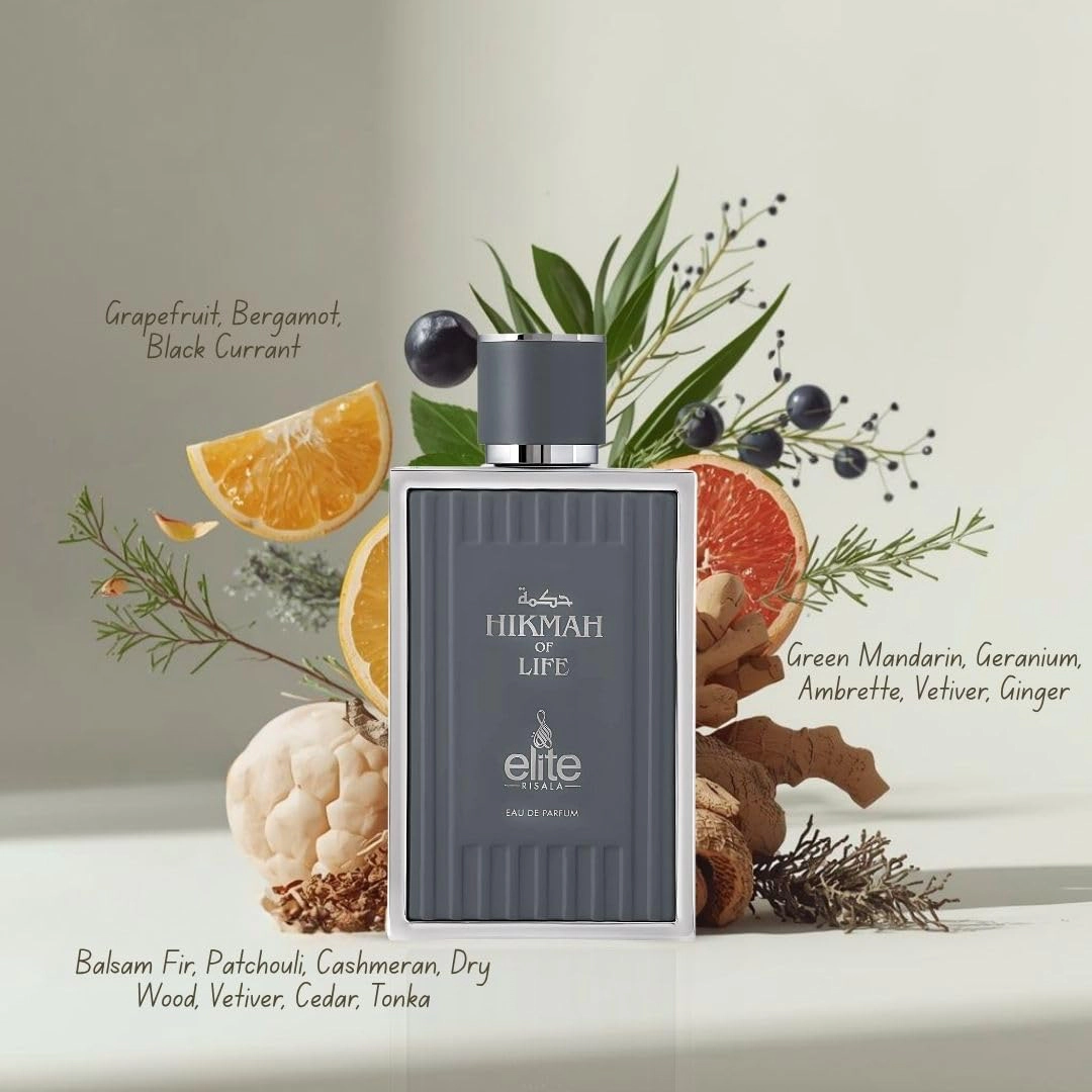 Risala Elite Hikmah of Life Intense Eau de Parfum for Men, Citrus Aromatic 3.4 oz Spray