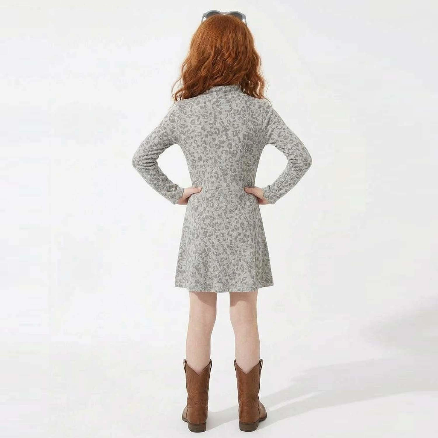 Rockets of Awesome Fit & Flare Leopard Dress for Girls