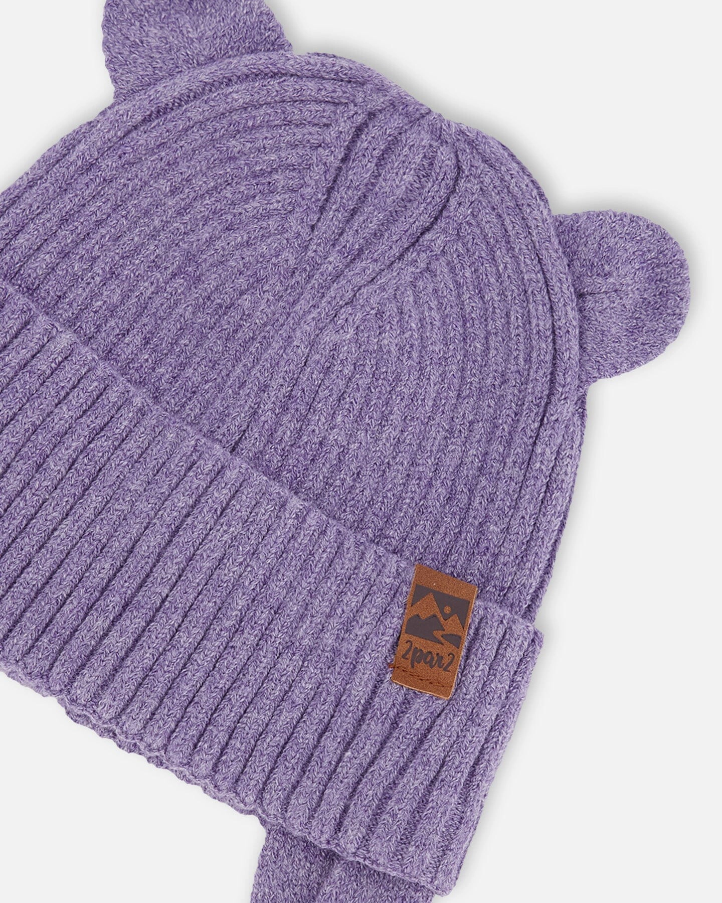 Deux par Girls Ribbed 3D Ear Knit Hat