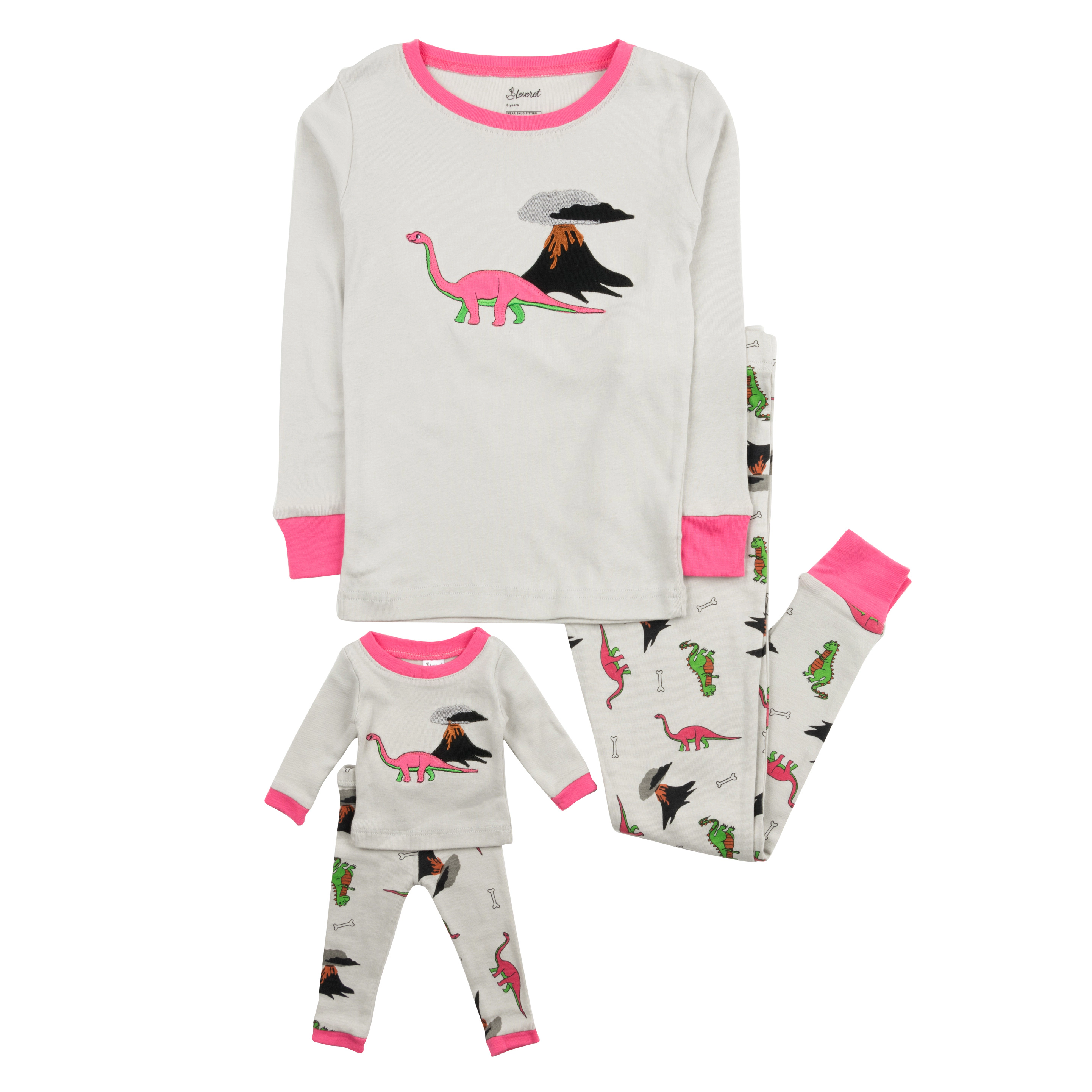 Leveret Girl & Doll Matching Cotton Novelty Pajama Set
