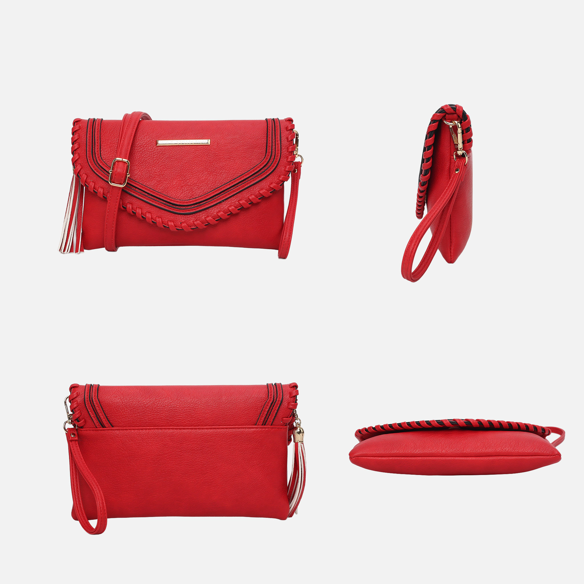Mia K Collection Remi Vegan Leather Convertible Shoulder Bag