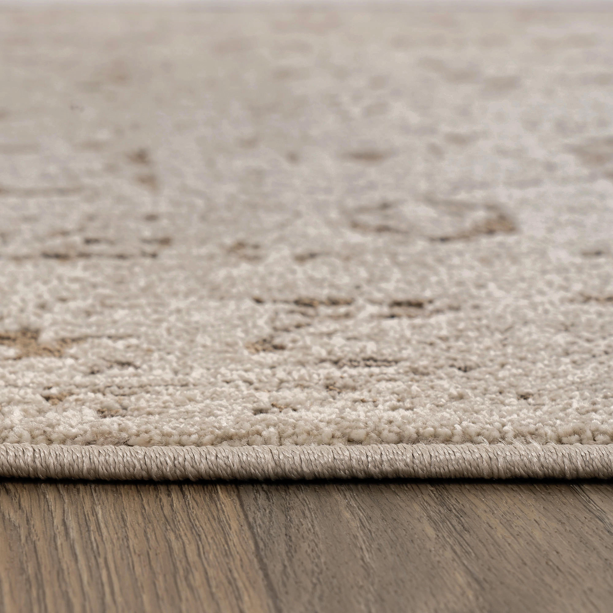World Rug Gallery Textured High-Low Indoor Area Rug, Taupe Beige Design, Jute Backing, Entryway Rug, Easy-Care