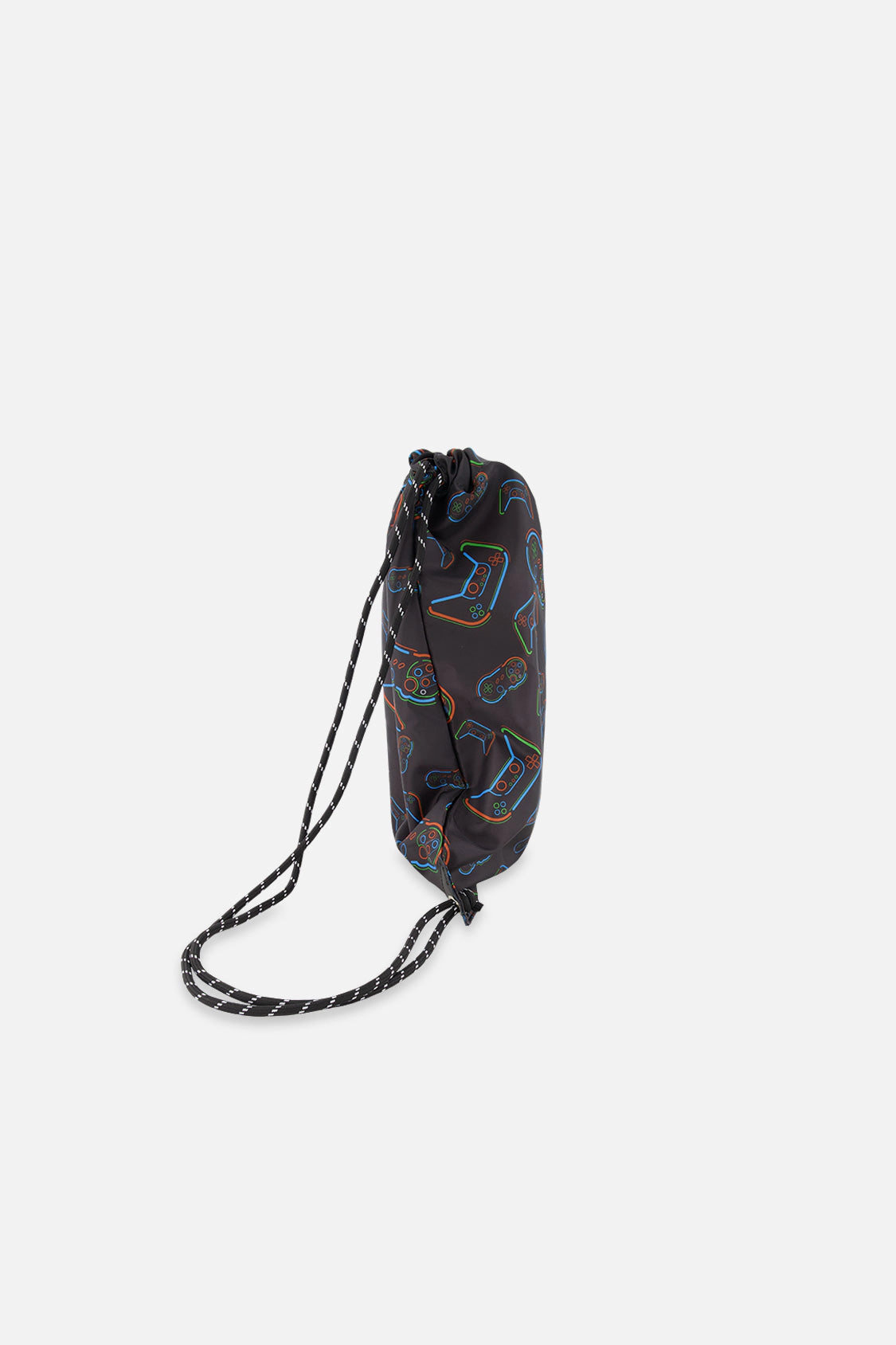 Deux par Deux Boys Lightweight Game Controller Print Drawstring Bag