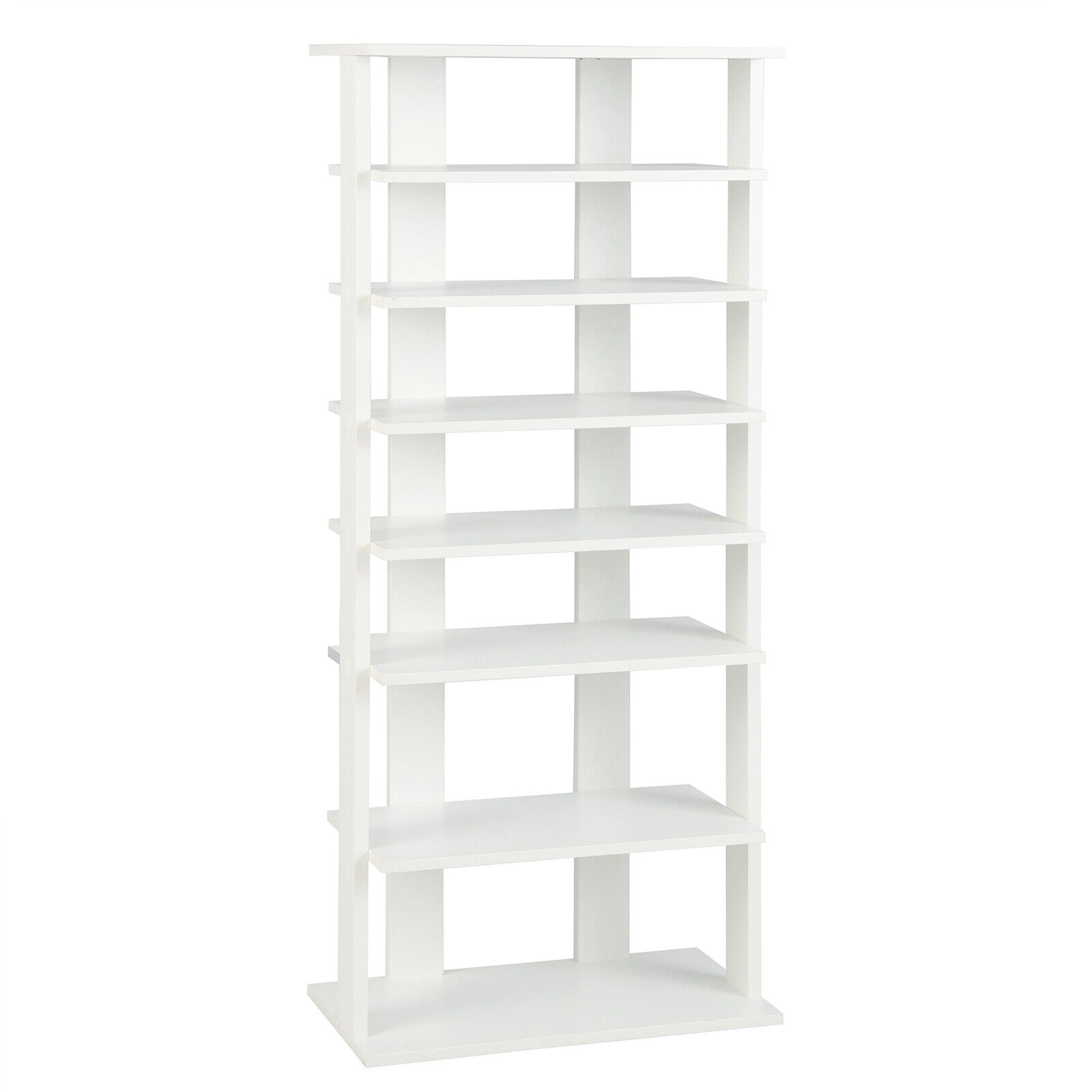 Hivvago 7-Tier Dual Shoe Rack Free Standing Shelves Storage Shelves Concise