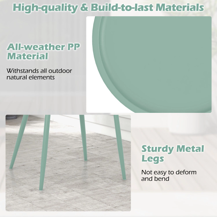 Hivvago 3 Piece Patio Chair Set With Pp Seat And Tabletop For Porch