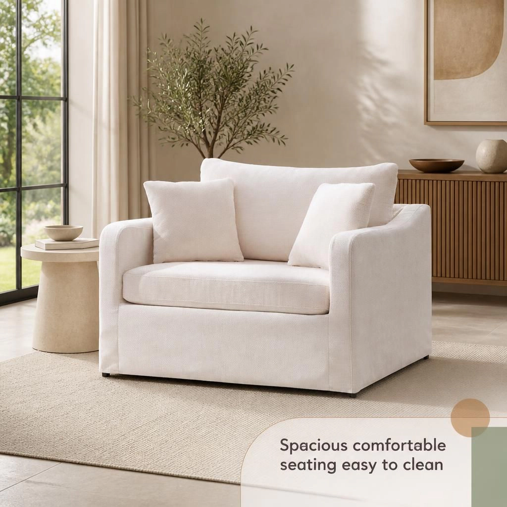 GOODSILO Comfortable Upholstered Chenille Accent Chair