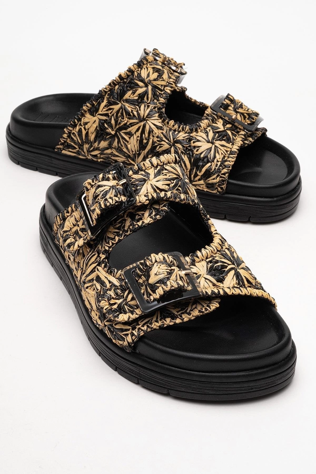 Forever & Always Womens Milana Leather Double‑Strap Sandals
