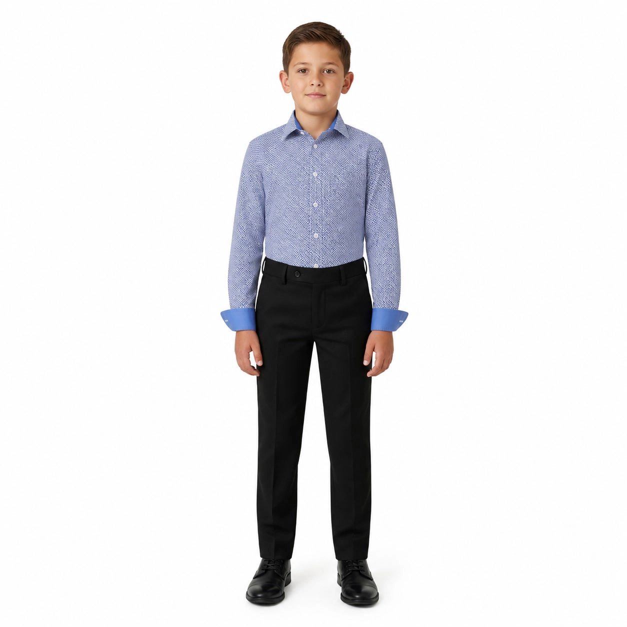 Elie Balleh Boys Slim Fit Tonal Neat Shirt