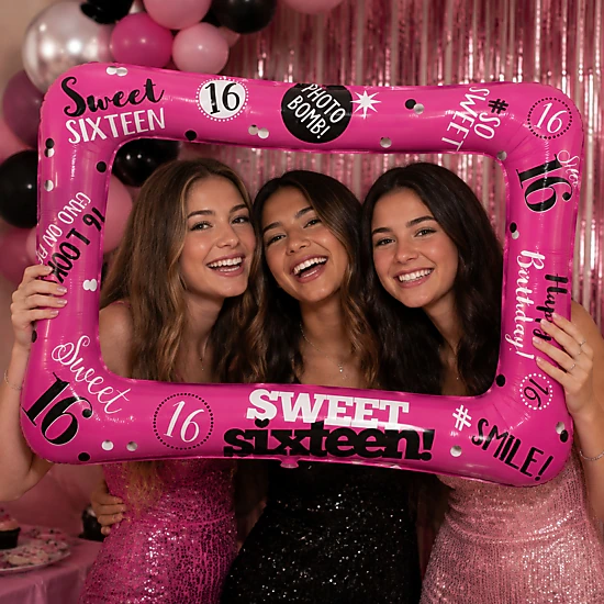 LoonBalloon 23in Foil Selfie Frame Balloons 5-Pack, Multicolor ...