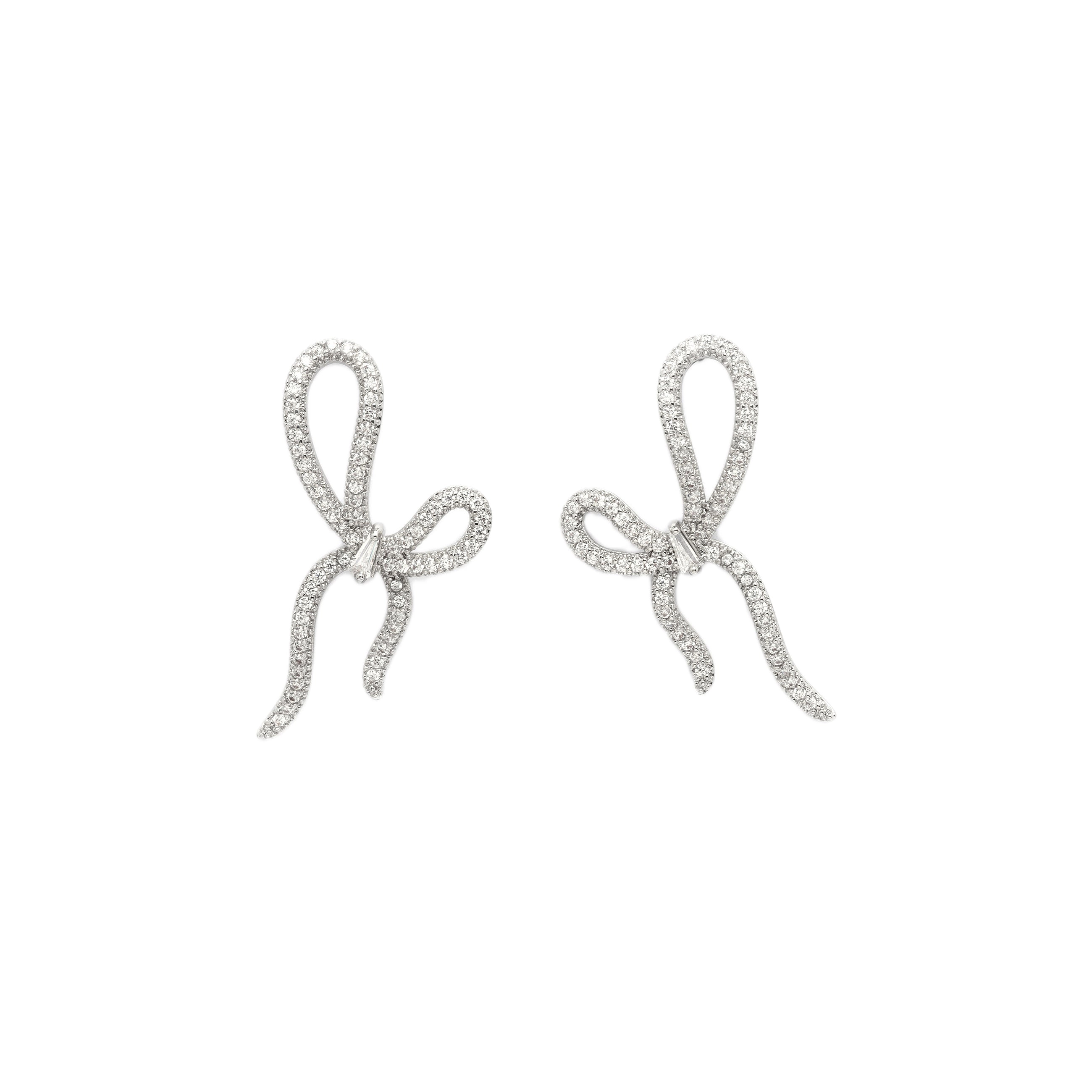 AGP PARIS Twinkling Bow Womens Necklace and Earrings Set