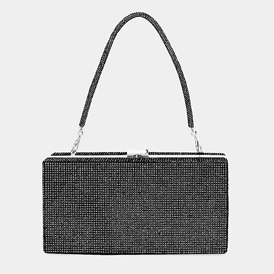 Fashnzfab Bling Rectangle Evening Tote / Clutch / Crossbody Bag