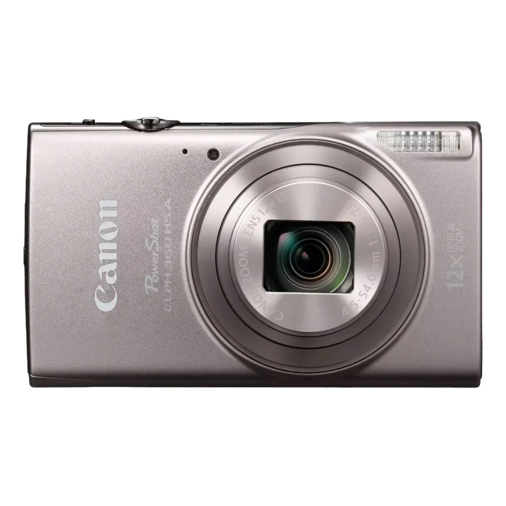 Canon PowerShot ELPH 360 HS A Digital Camera (Silver) + 128GB AOM Pro Kit