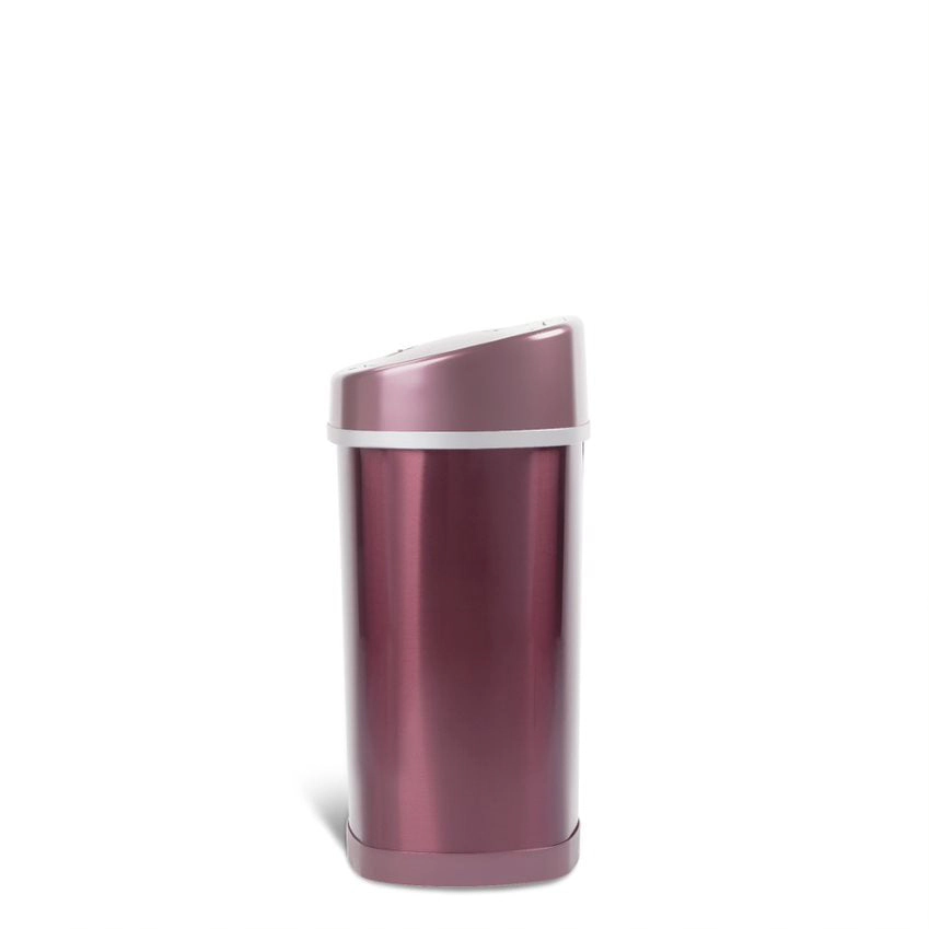 Ninestars Classic Oval 3.9-Gallon Stainless Steel Motion Sensor Trash Can
