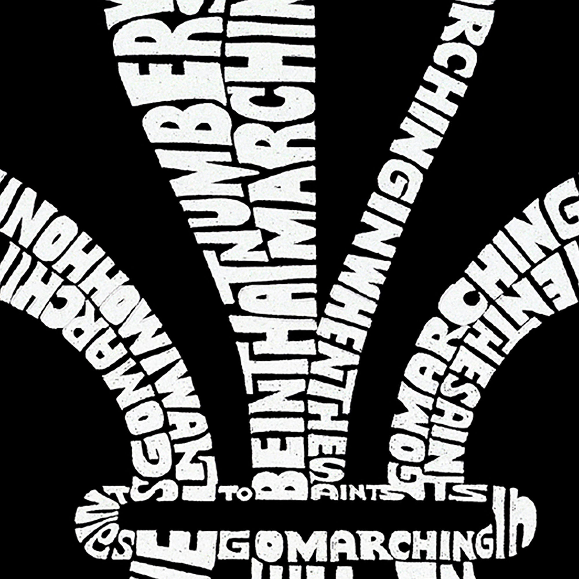 LA Pop Art LYRICS TO WHEN THE SAINTS GO MARCHING - Men's Word Hooded Sweatshirt