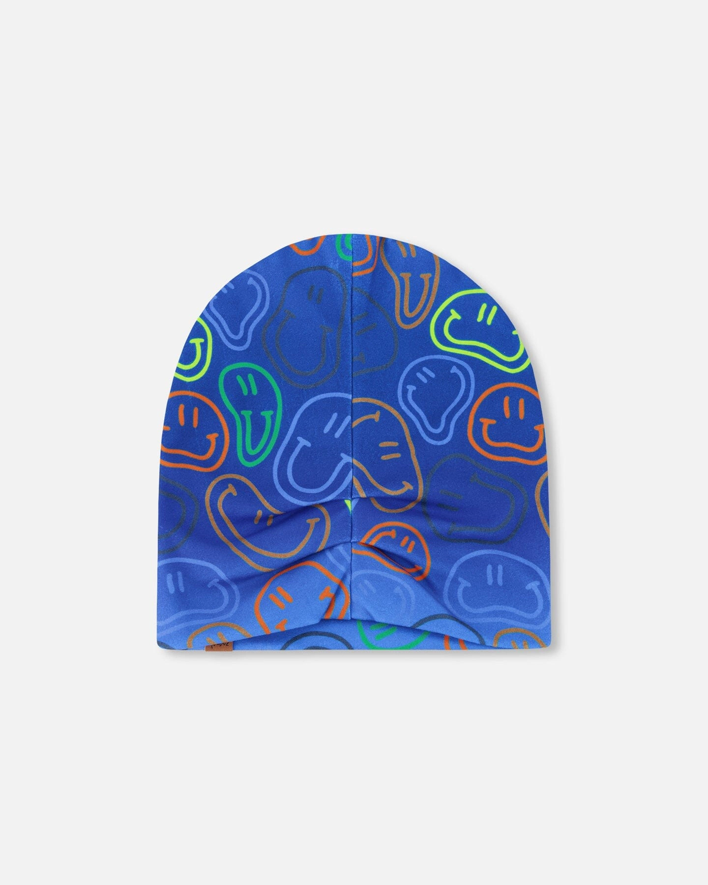 Deux par Deux Boys Stretch Jersey Beanie Printed Smileys