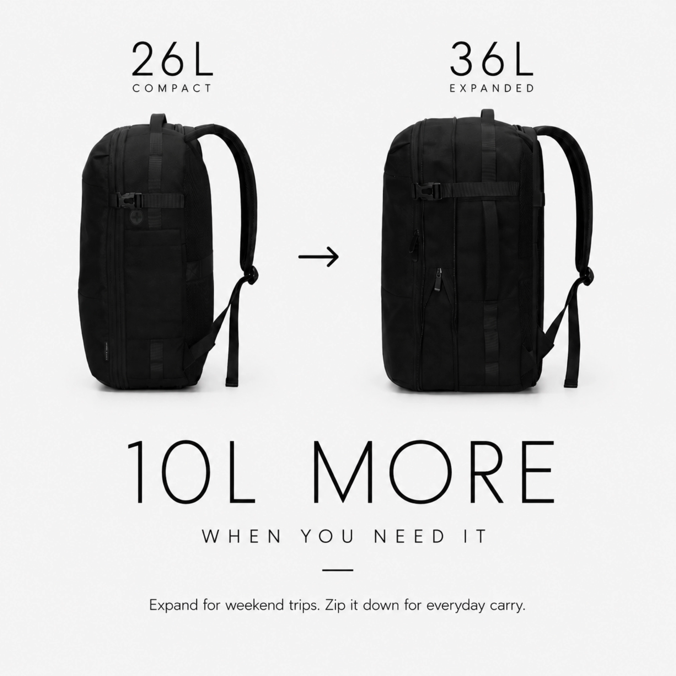 Hynes Eagle Men's 26L Expandable Carry On Backpack