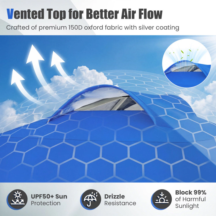 Hivvago Instant Pop Up Canopy Tent With Sidewall And 6 Pockets