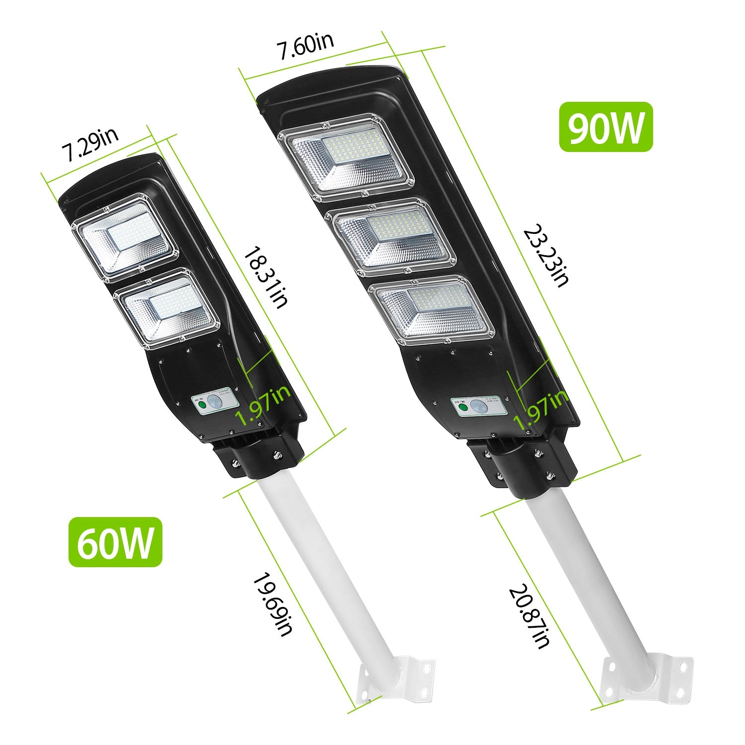 GBruno 90W Solar Street Light With Radar Sensor