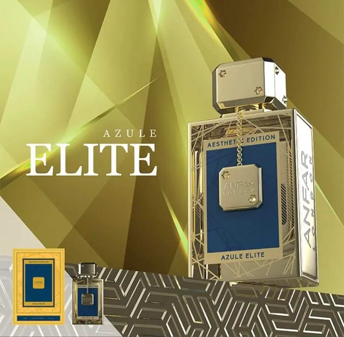 Anfar London Azule Elite Extrait de Parfum for Men, Woody Floral Spicy, 3.4 oz Spray