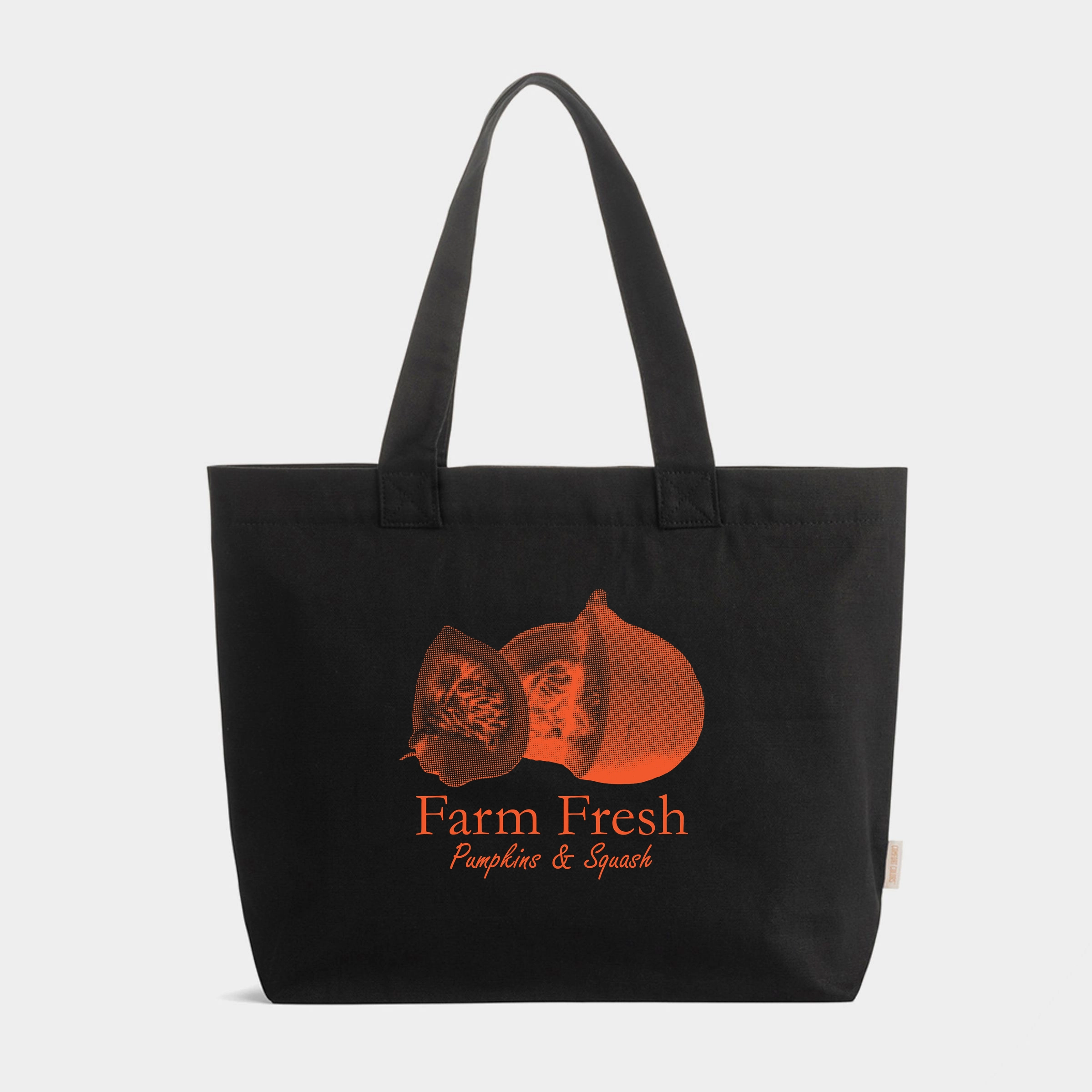 Simply Sage Market - Zippered Canvas Tote Farm Fresh Pumpkins and Squash