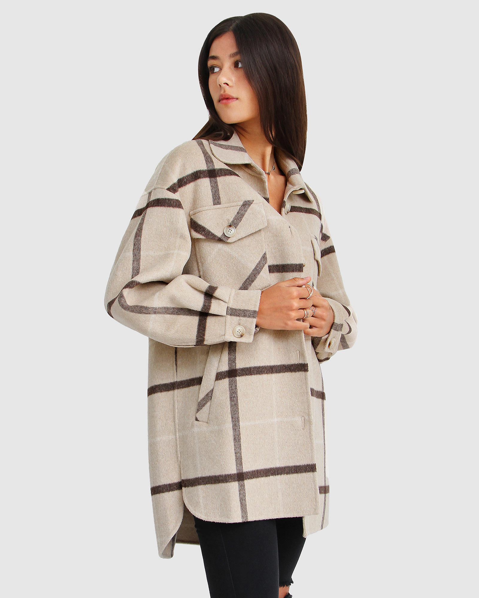 Belle & Bloom River's Edge Plaid Shacket