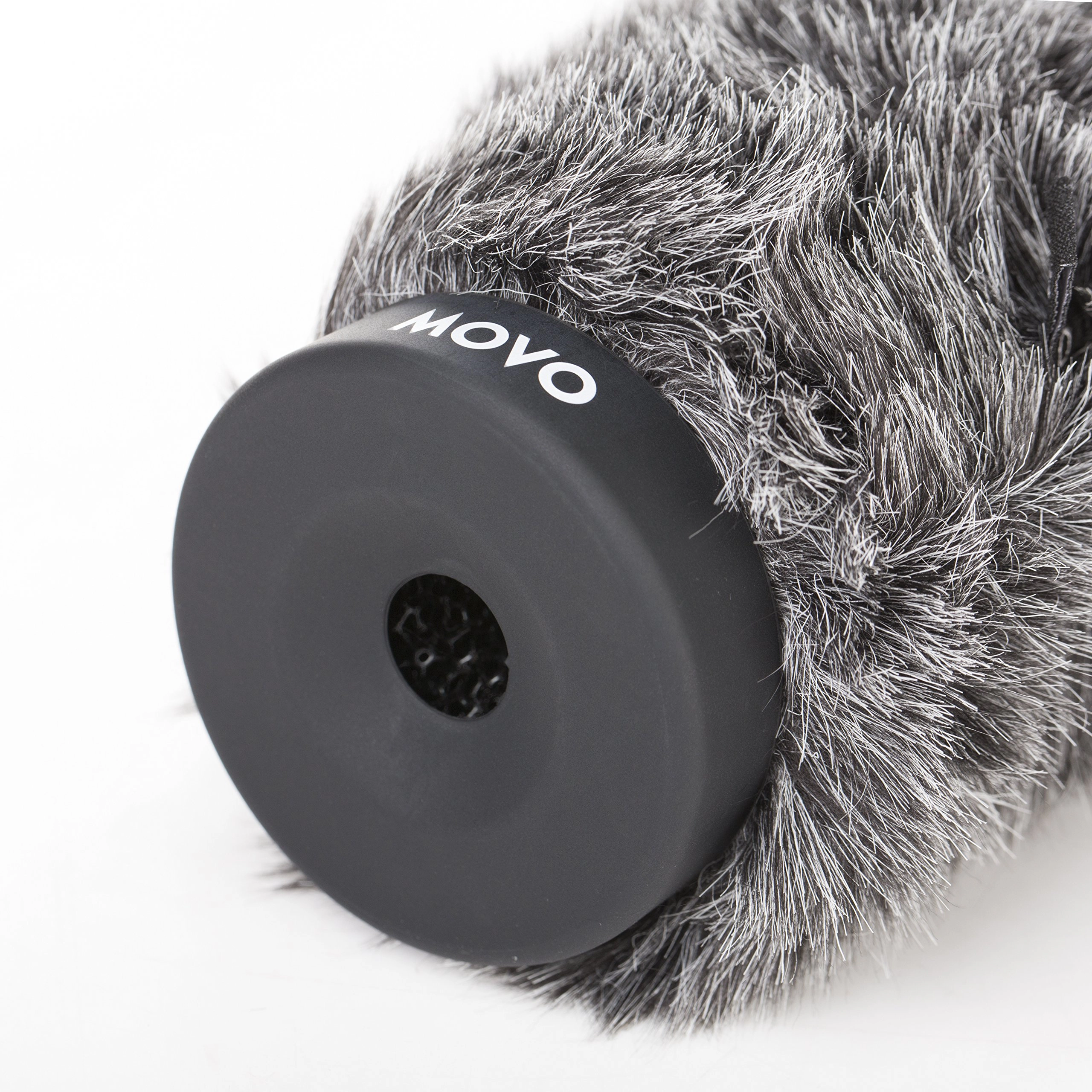 Movo WS-G140 Furry Rigid Windscreen for Microphones, 18-23mm Diameter