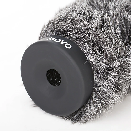 Movo WS-G270 Furry Rigid Windscreen for Microphones 18-23mm in Diameter and up to 10.6" (27cm) Long - Dark Gray