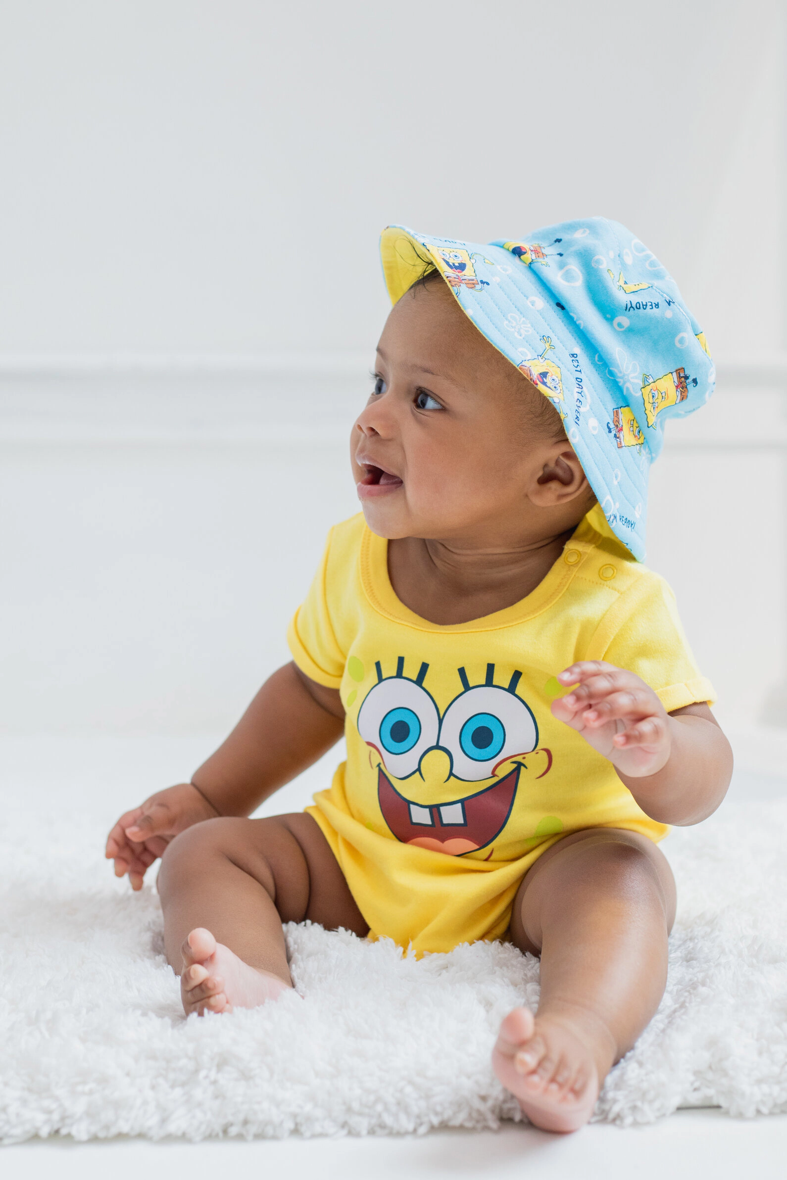 SpongeBob SquarePants Baby 2-Piece Romper and Hat Set