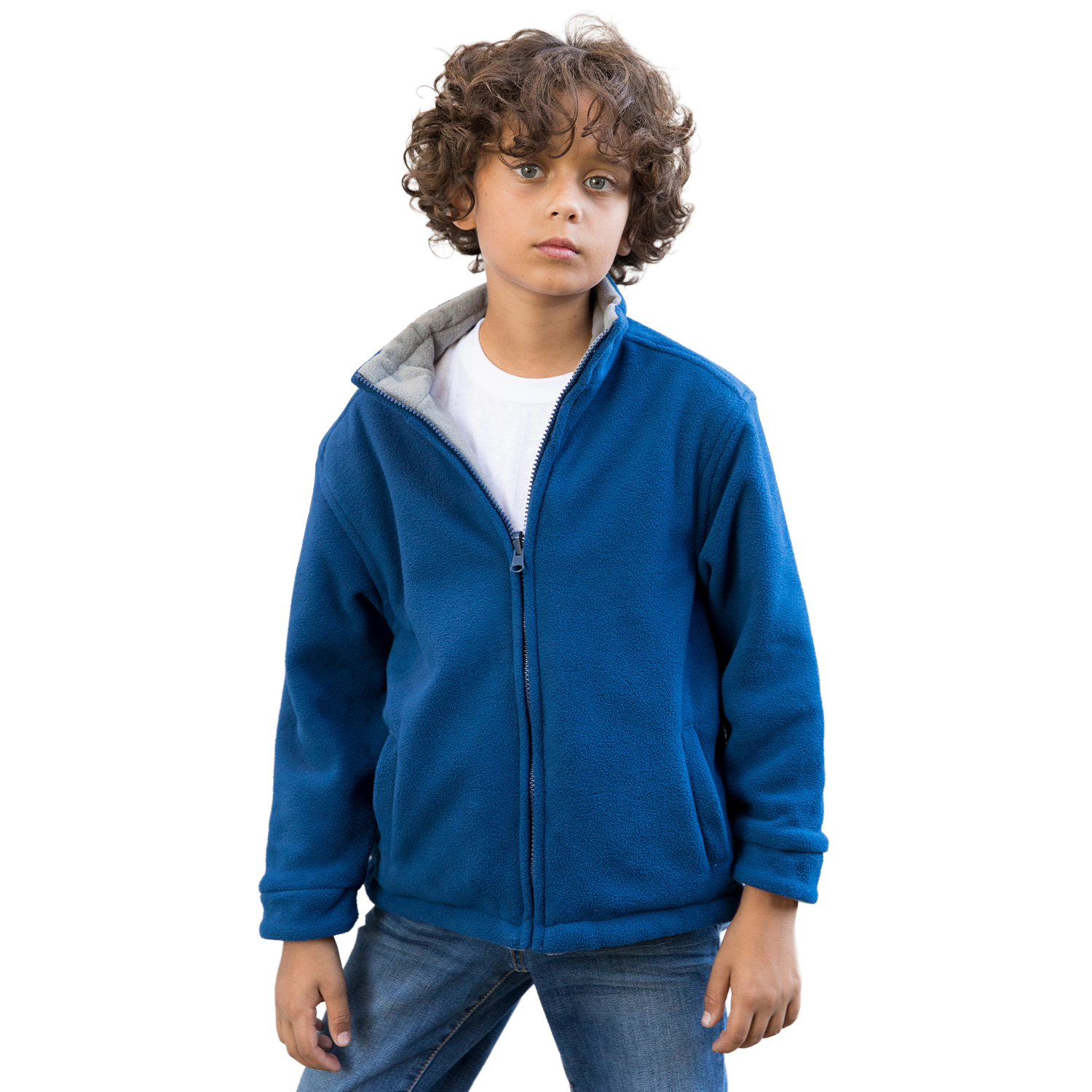 Gioberti Boy's Zip Up Reversible Polar Fleece Heavy Jacket