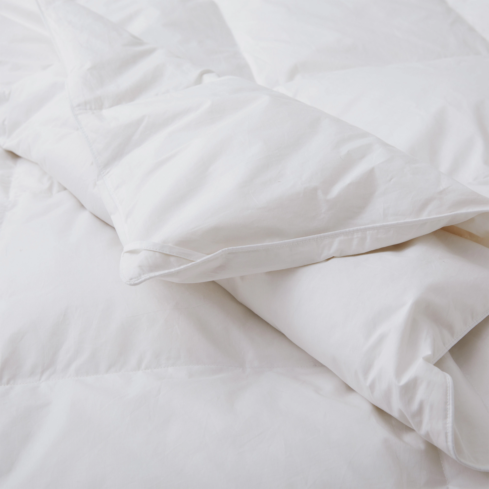 Unikome 300TC Cotton Cover All-Season Goose Feather Fiber Comforter, Hotel Collection Comfort