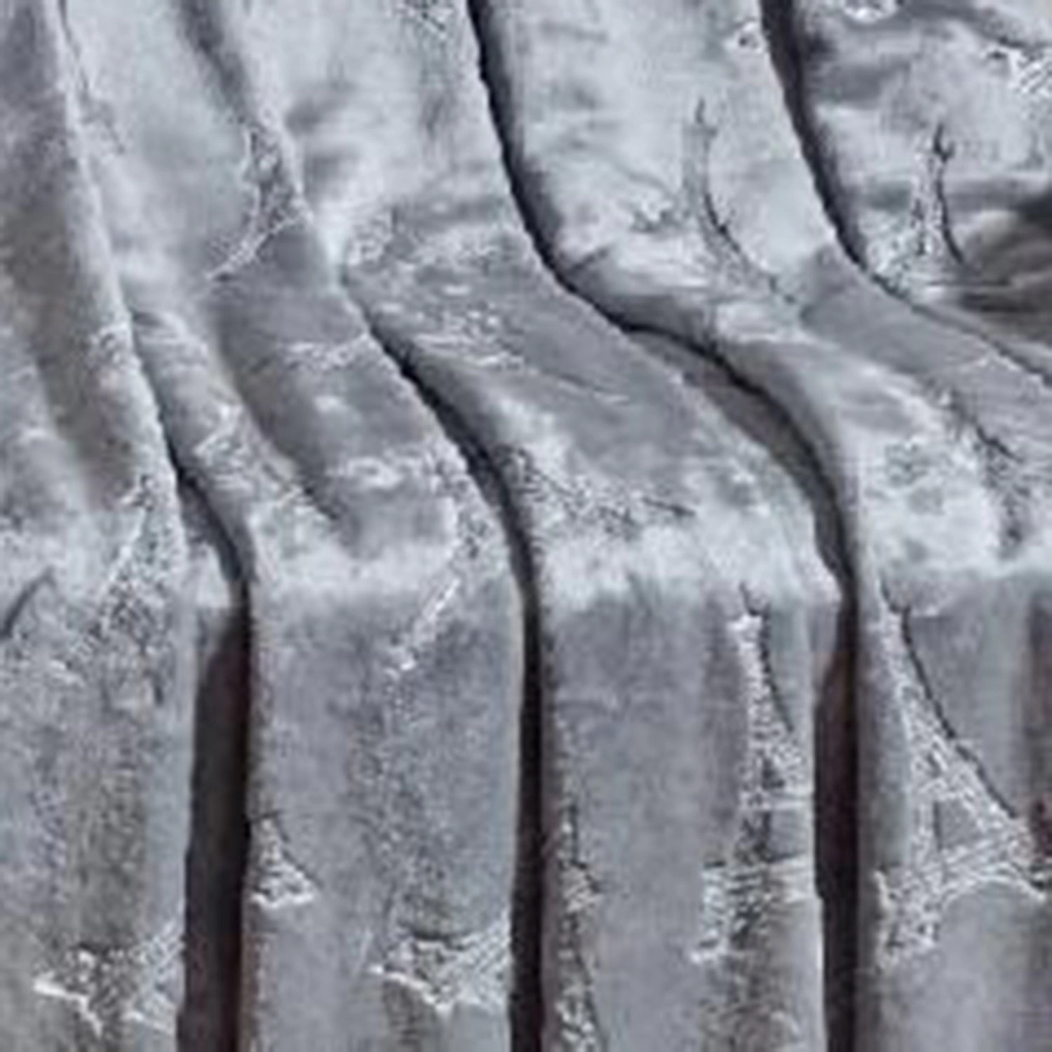 Plazatex Eiffel Tower Embossed Decorative Super Soft Throw Blanket for Sleep/Decor 2 Pack 50" x 60" Grey