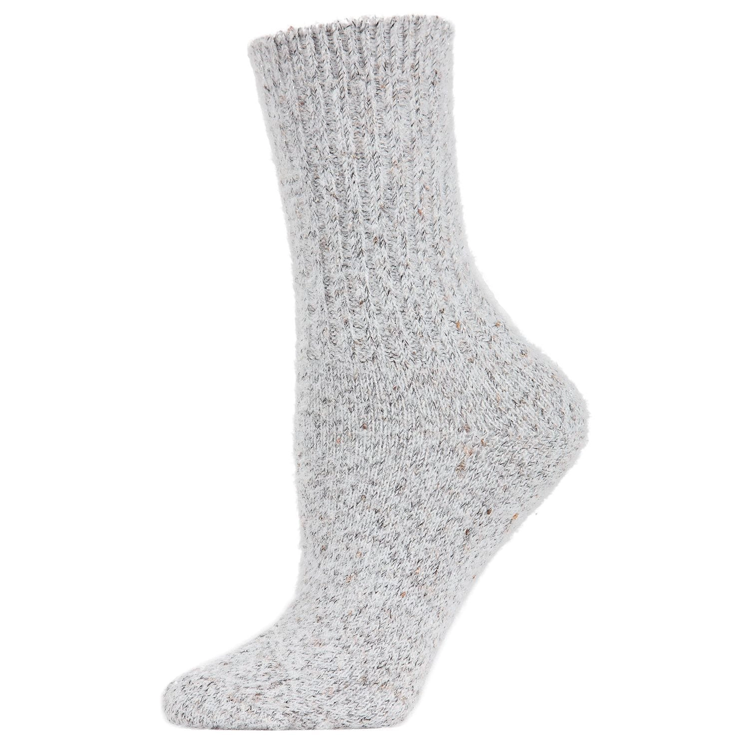 MeMoi Women's Pretty Plush Glitter Crew Socks