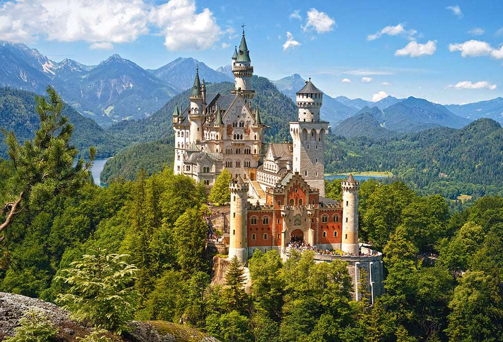 CASTORLAND 500 Piece Jigsaw Puzzle, View of the Neuschwanstein Castle, Bavarian Alps, B-53544