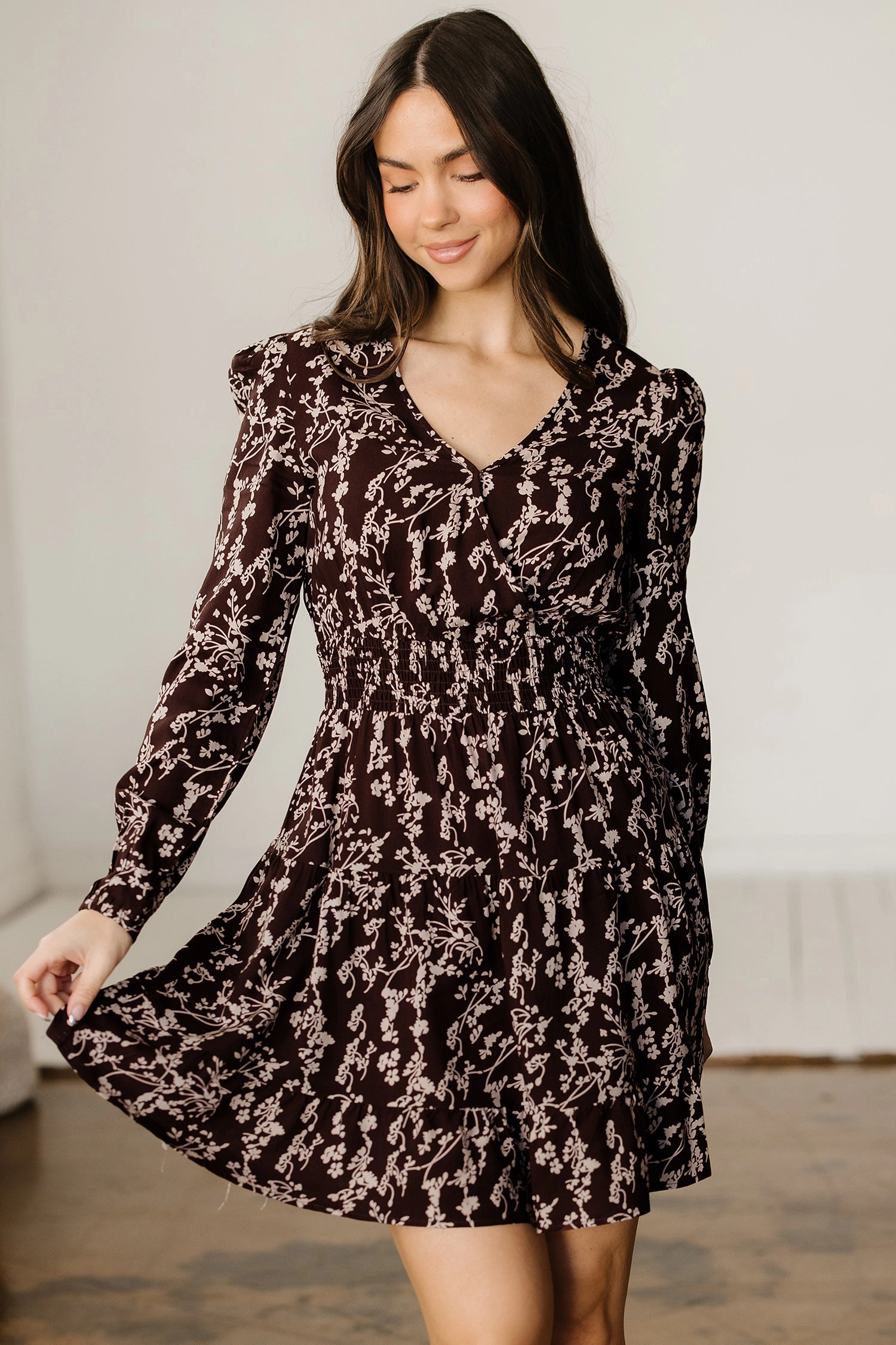 Threaded Pear Women's Serenity Waist Flared Mini Dress