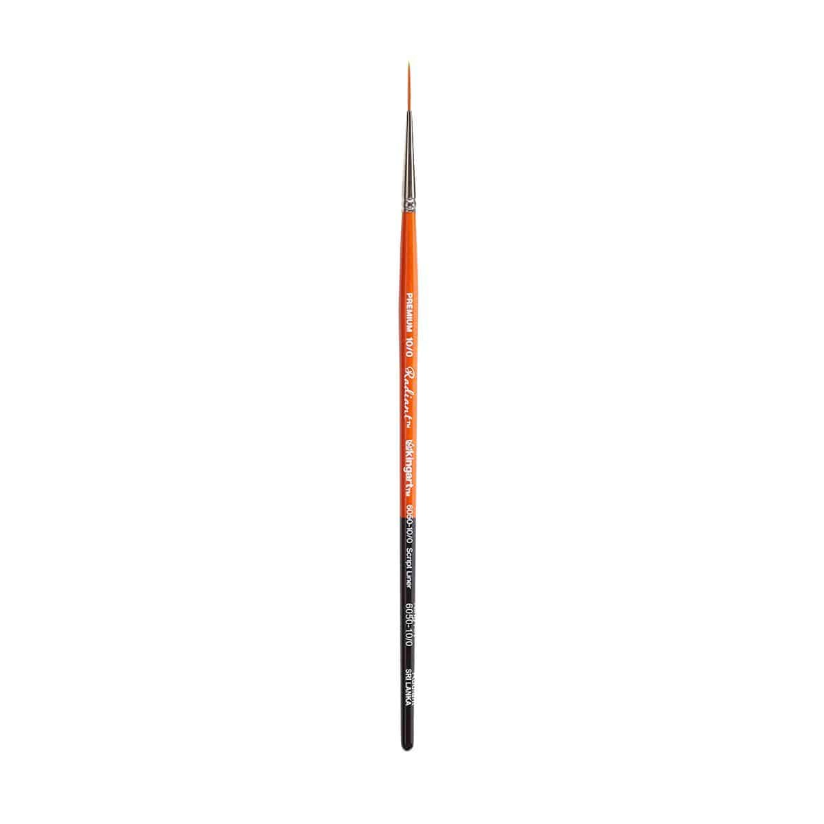 KINGART Radiant 6050 Script Liner Golden Synthetic Brush - Short Handle