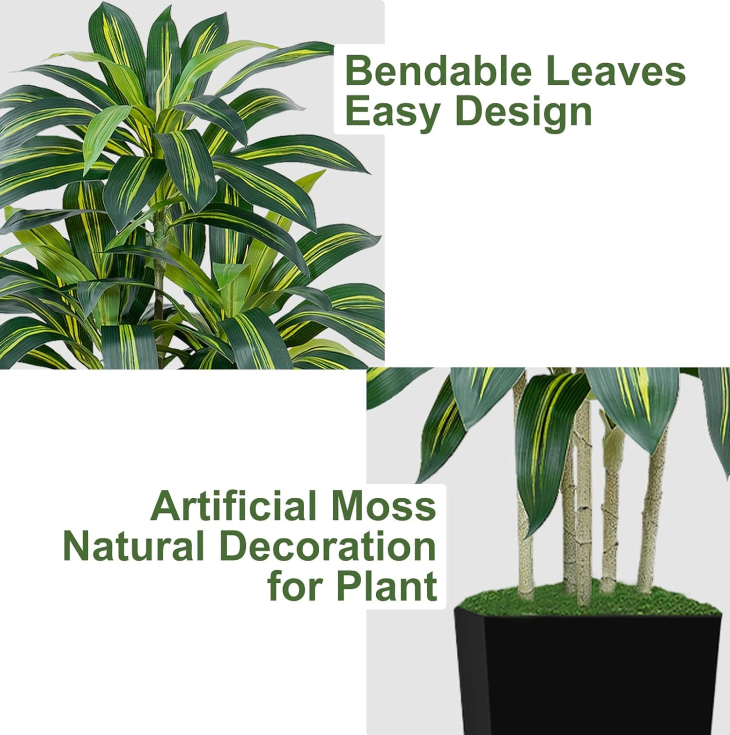 Whimsy Toys 5ft Artificial Dracaena Tree with Planter