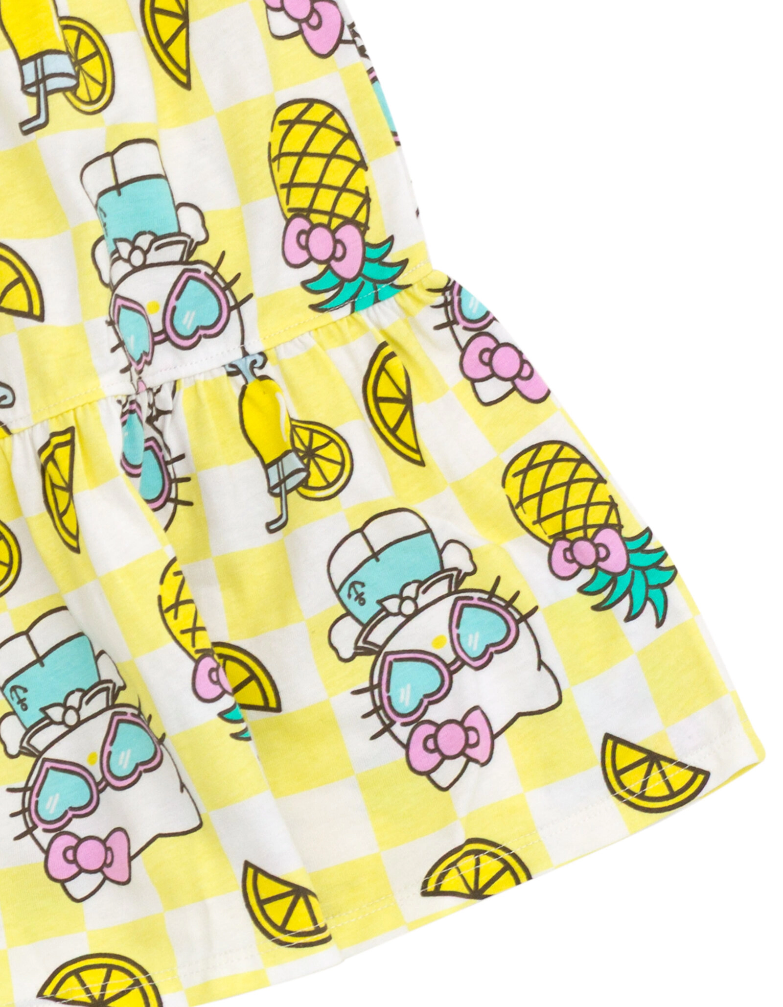 Hello Kitty Girls' Sleeveless Smocked Tiered Dress