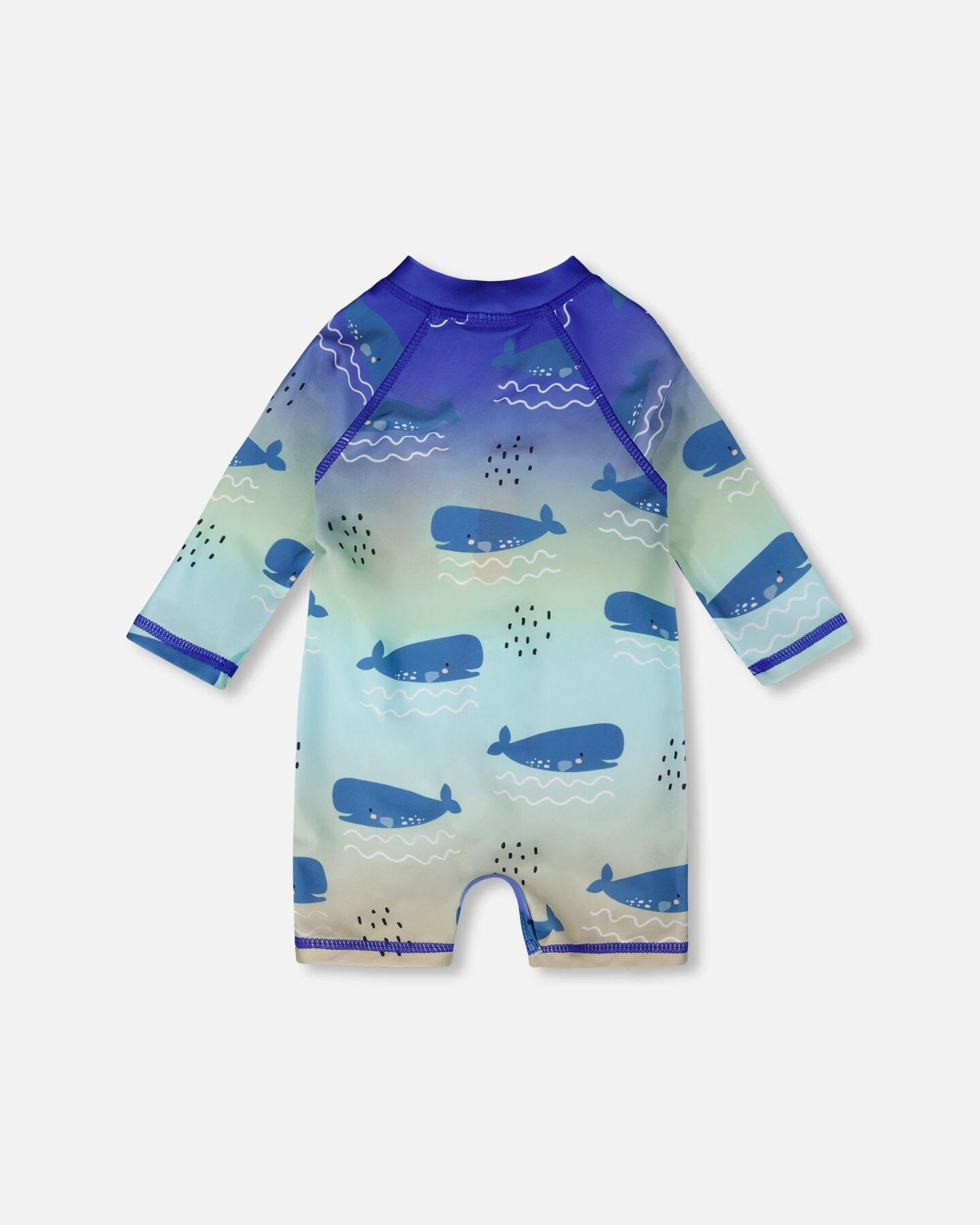 Deux par Boys One-Piece Long Sleeve Rashguard Whale Print