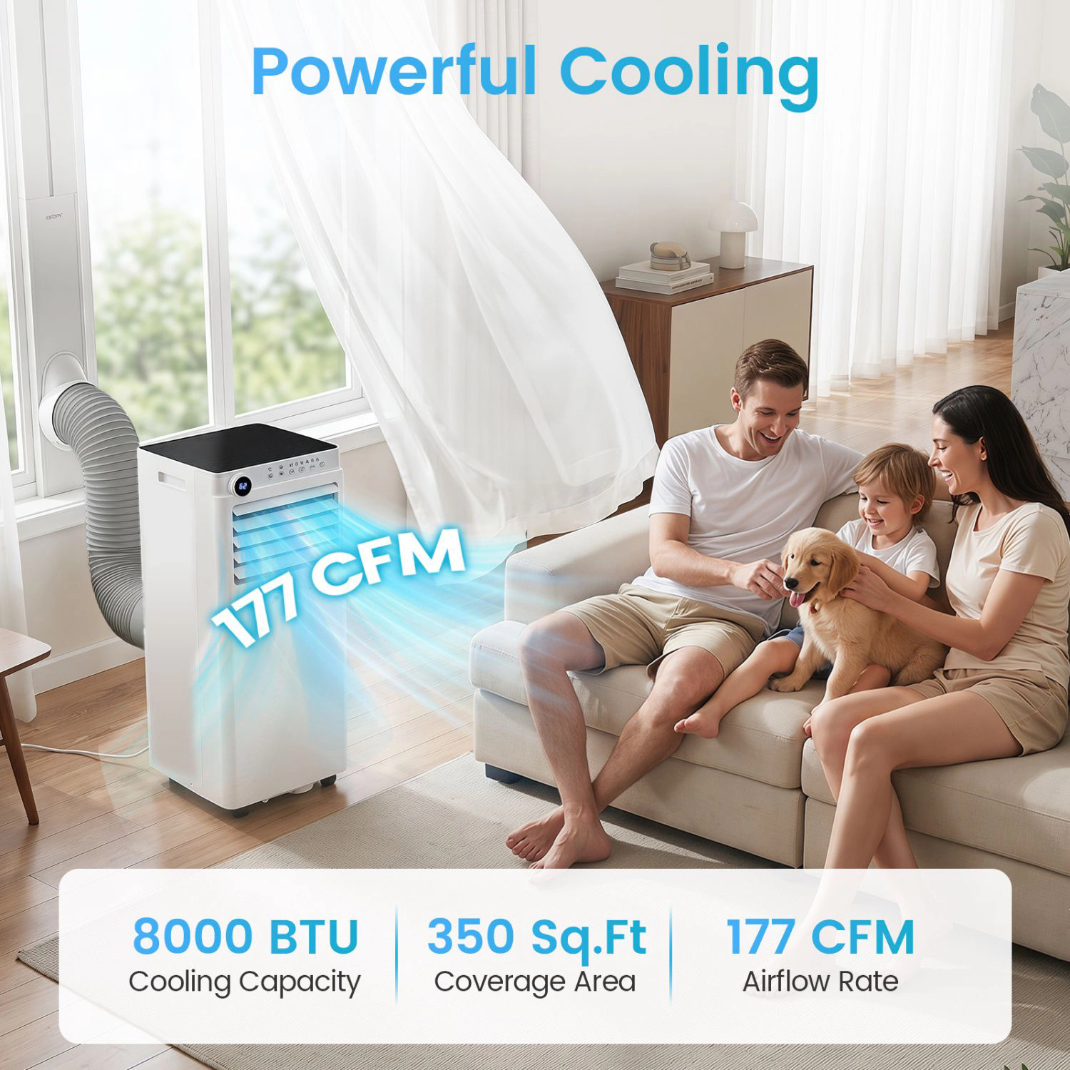 SlickBlue Unisex Portable 8000 BTU Air Conditioner