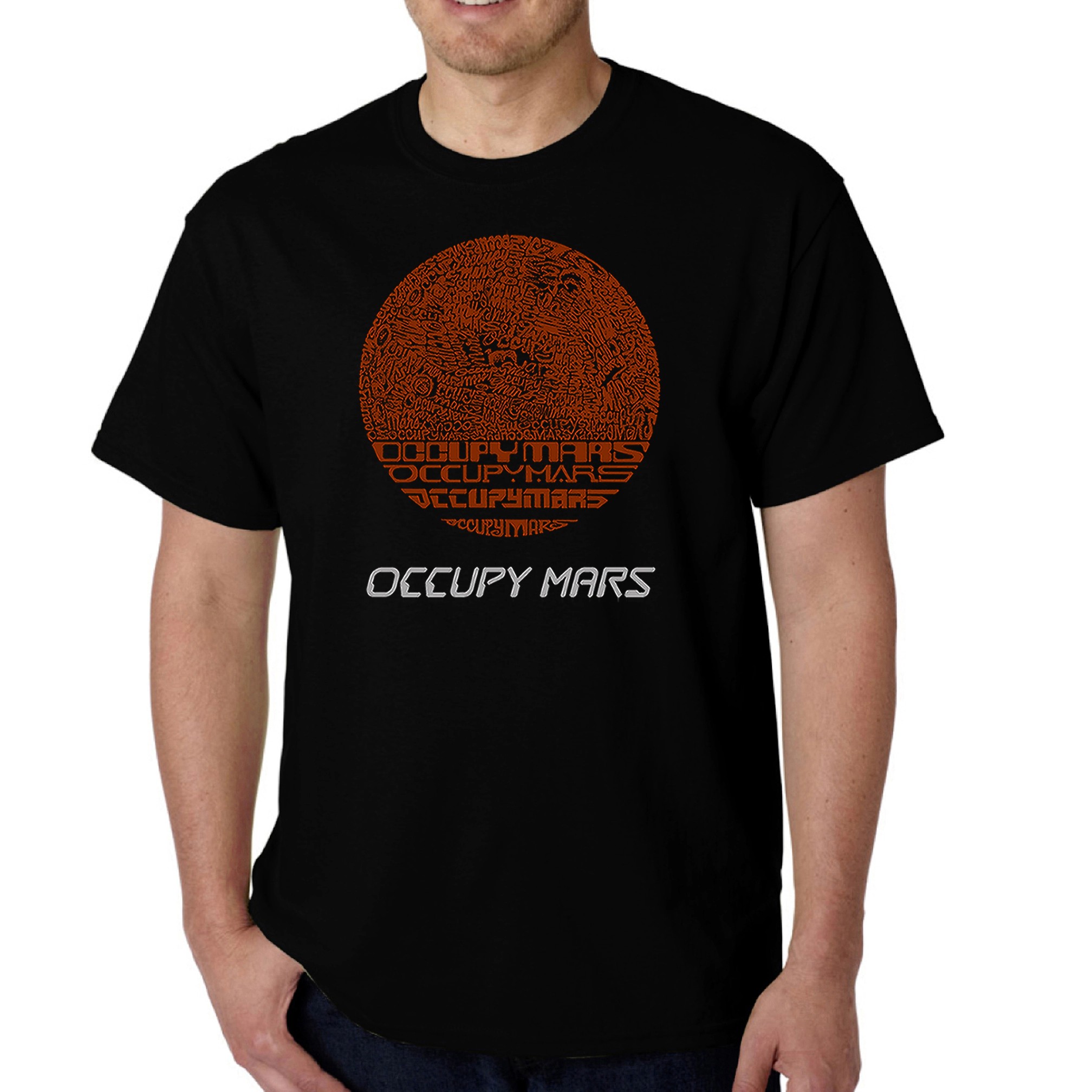 LA Pop Art Men's Word T-Shirt - Occupy Mars