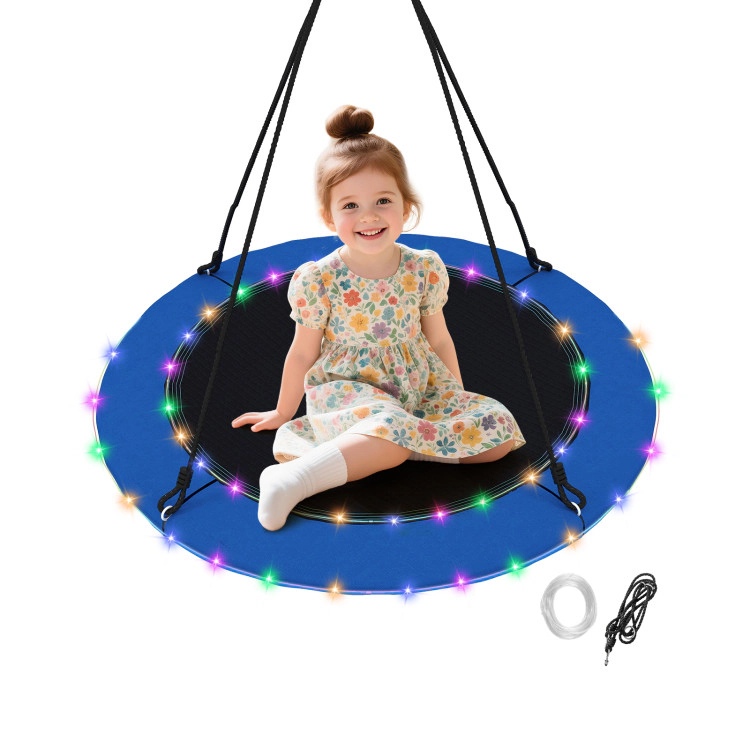 Hivvago 40 Inches Saucer Tree Swing for Kids and Adults