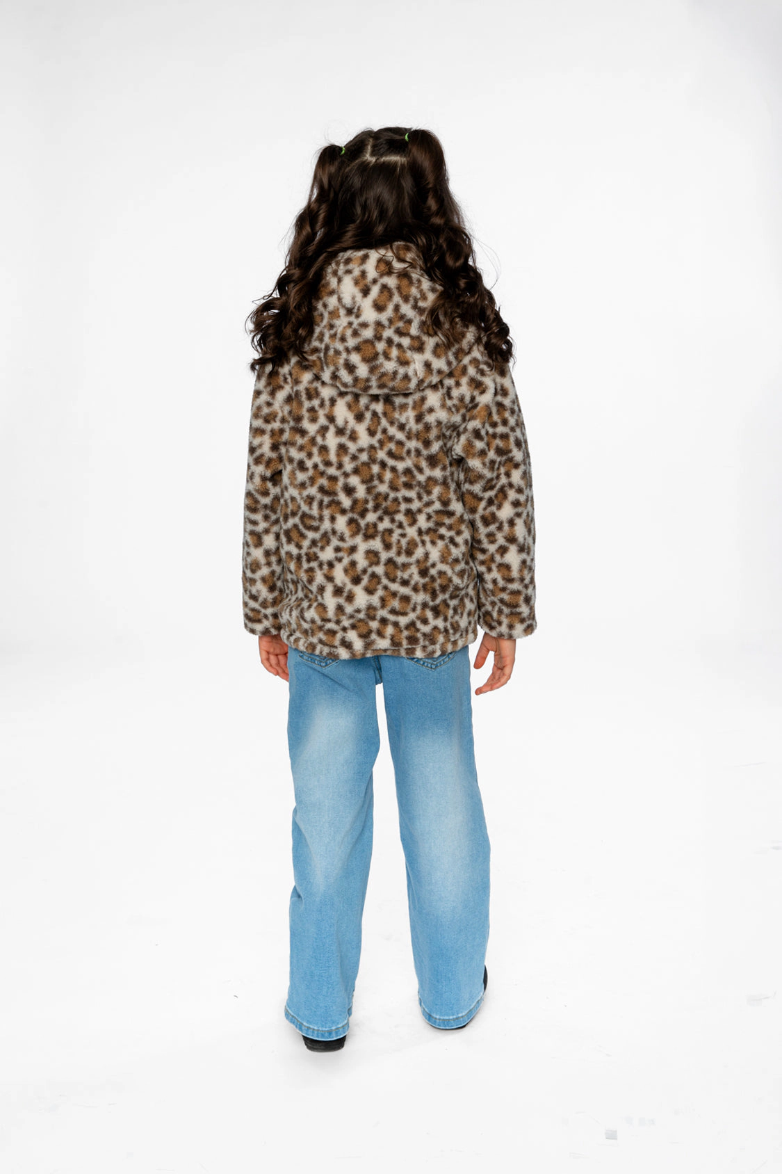 Deux par Girls Leopard Print Reversible Mid-Season Jacket
