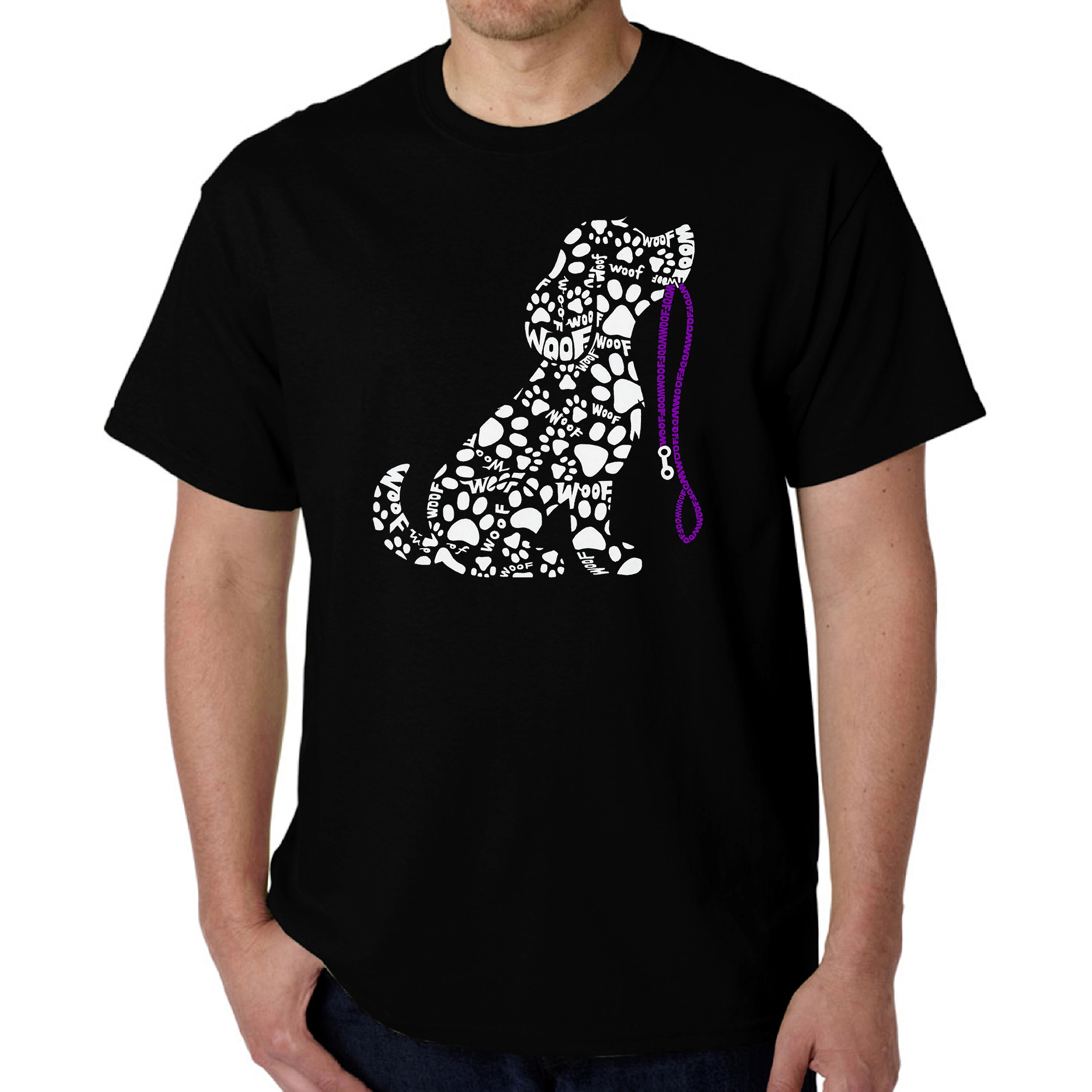 LA Pop Art Men's Word T-Shirt - Dog Leash