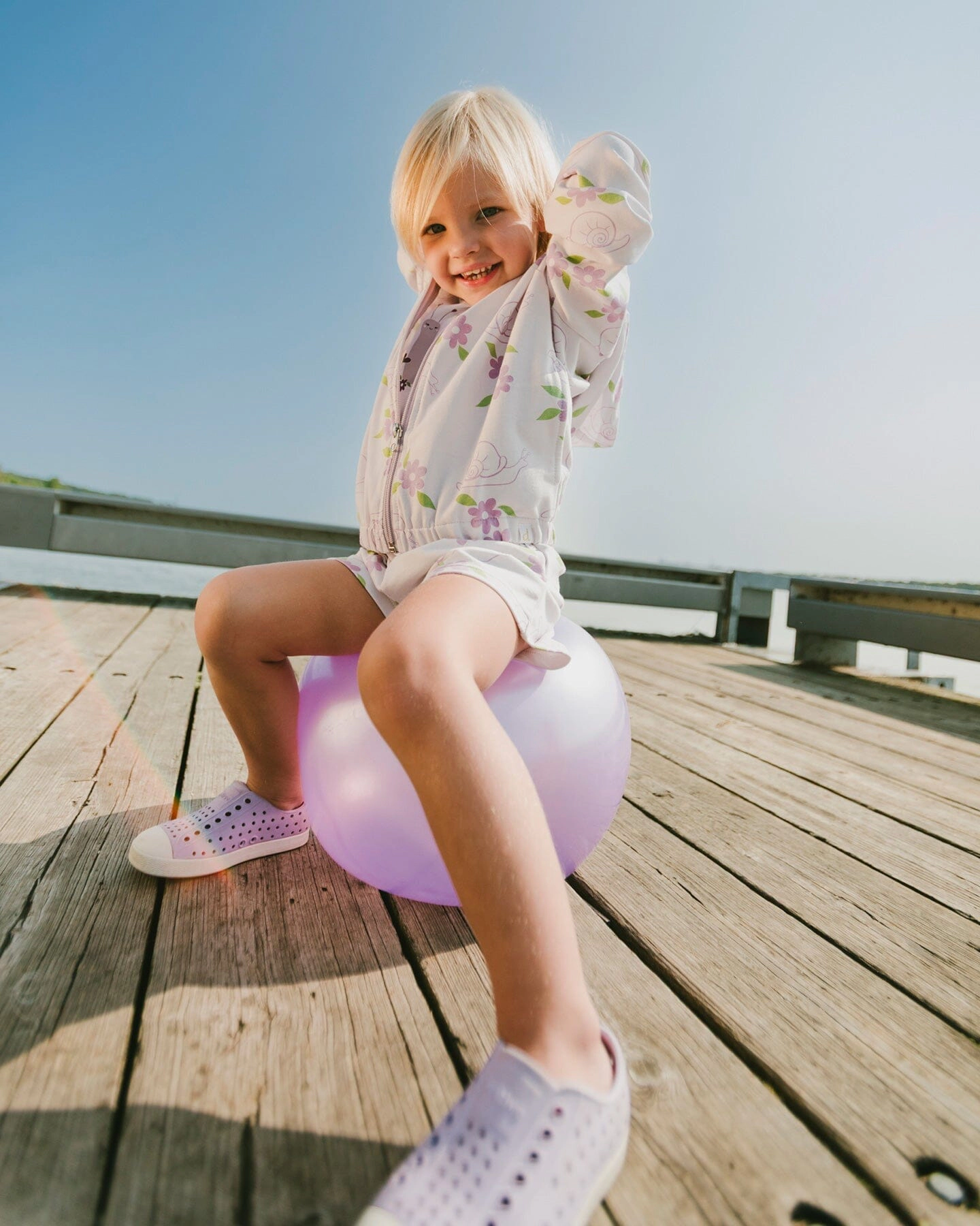 Deux par Girls French Terry Shorts Snails Print