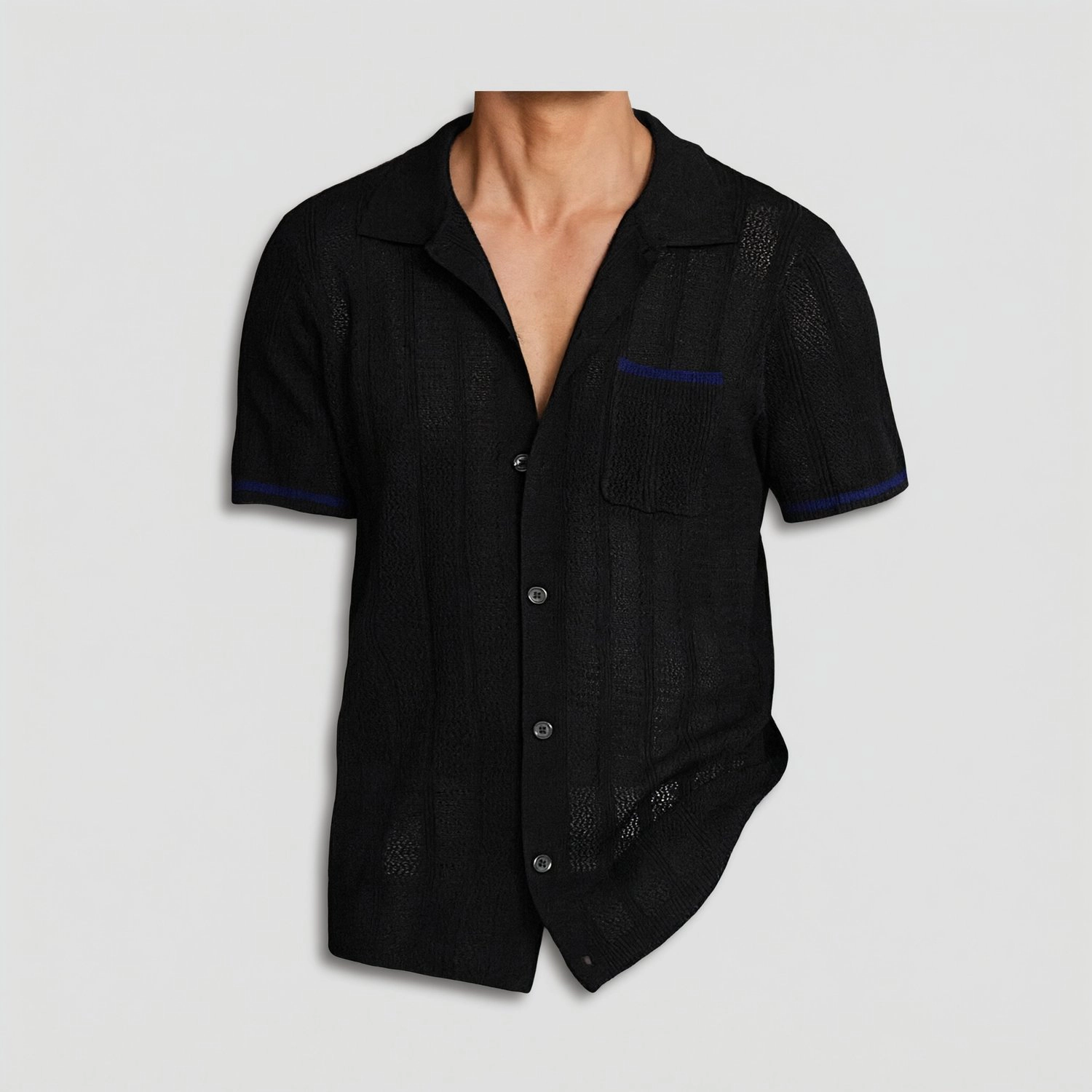 COOFANDY Mens Short Sleeve Shirts  Button Down Textured Collared Casual Tops