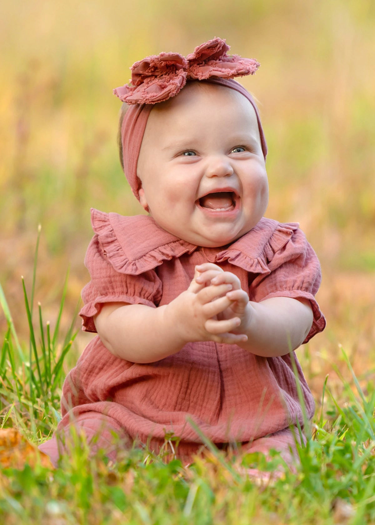 Mabel and Honey Clarabelle Cotton Gauze Romper - Mauve