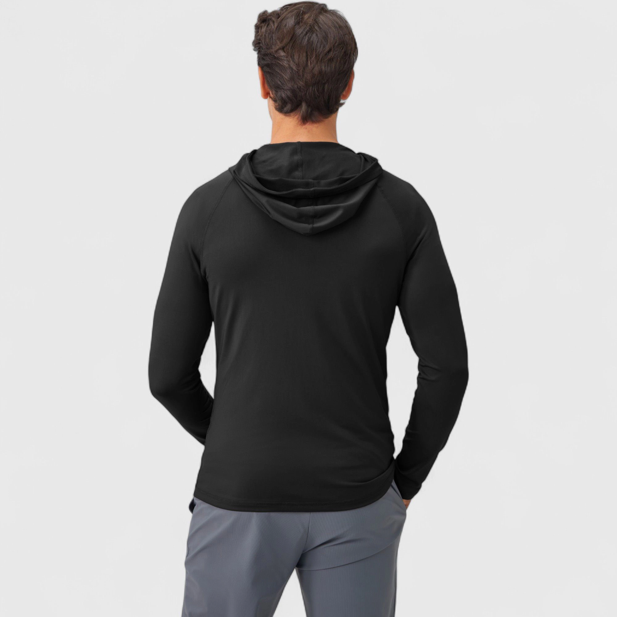 Anna-Kaci Men's Fitted Full-Zip Hooded Jacket with Front Pockets and Long Sleeves