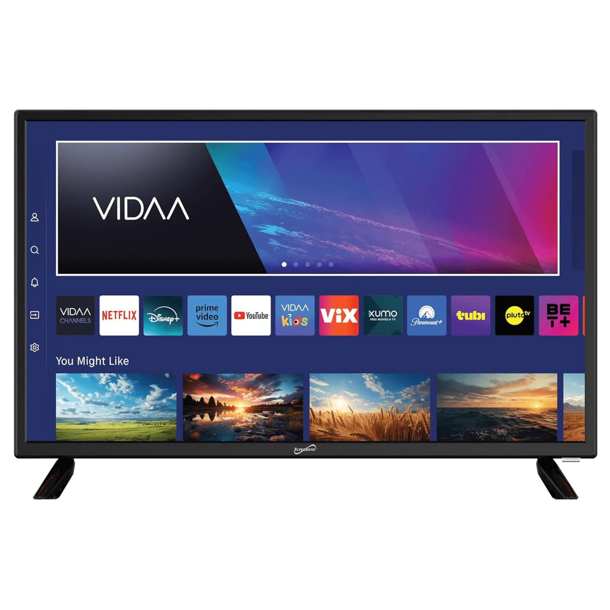 Supersonic 24" VIDAA ACDC  LED Smart TV with Built-In WiFi