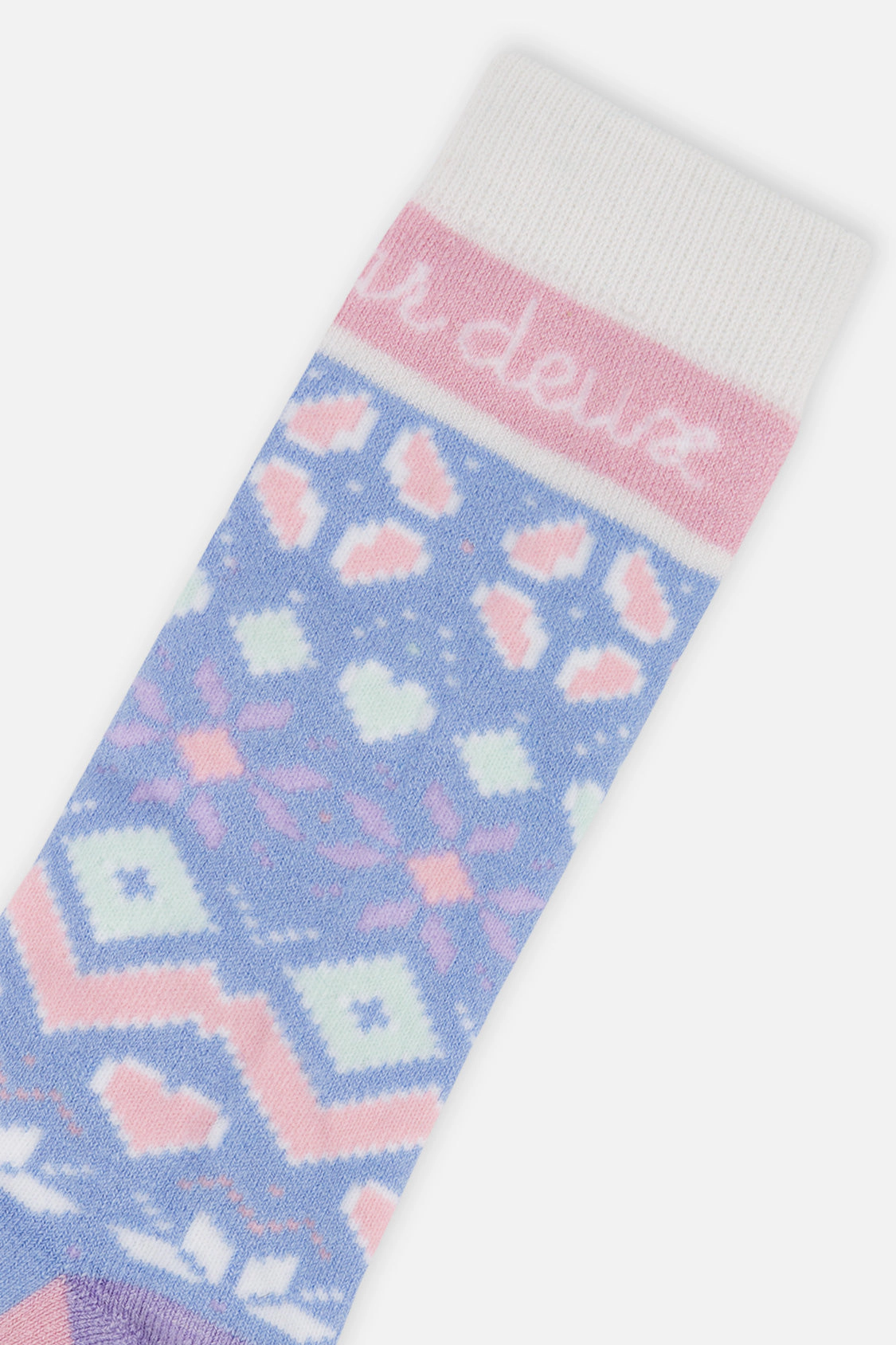 Deux par Girls Fair Isle Cushioned Ski Socks